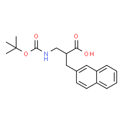 ChemSpider 2D Image | 3-({[(2-Methyl-2-propanyl)oxy]carbonyl}amino)-2-(2-naphthylmethyl)propanoic acid | C19H23NO4