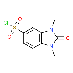 ChemSpider 2D Image | 1,3-Dimethyl-2-oxo-2,3-dihydro-1H-benzimidazole-5-sulfonyl chloride | C9H9ClN2O3S