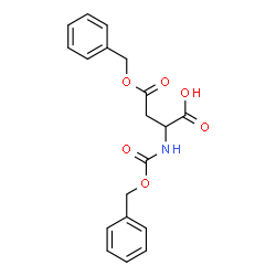 ChemSpider 2D Image | 4-(Benzyloxy)-2-{[(benzyloxy)carbonyl]amino}-4-oxobutanoic acid | C19H19NO6