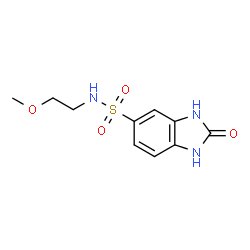 ChemSpider 2D Image | N-(2-Methoxyethyl)-2-oxo-2,3-dihydro-1H-benzimidazole-5-sulfonamide | C10H13N3O4S