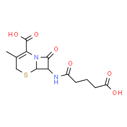 ChemSpider 2D Image | 7-[(4-Carboxybutanoyl)amino]-3-methyl-8-oxo-5-thia-1-azabicyclo[4.2.0]oct-2-ene-2-carboxylic acid | C13H16N2O6S