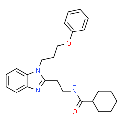 ChemSpider 2D Image | N-{2-[1-(3-Phenoxypropyl)-1H-benzimidazol-2-yl]ethyl}cyclohexanecarboxamide | C25H31N3O2