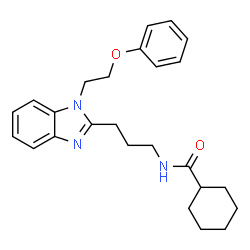 ChemSpider 2D Image | N-{3-[1-(2-Phenoxyethyl)-1H-benzimidazol-2-yl]propyl}cyclohexanecarboxamide | C25H31N3O2