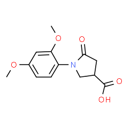 ChemSpider 2D Image | 1-(2,4-Dimethoxyphenyl)-5-oxo-3-pyrrolidinecarboxylic acid | C13H15NO5