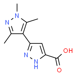 ChemSpider 2D Image | 1',3',5'-trimethyl-2H-[3,4'-bipyrazole]-5-carboxylic acid | C10H12N4O2