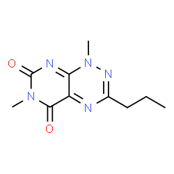 ChemSpider 2D Image | 1,6-dimethyl-3-propylpyrimido[5,4-e][1,2,4]triazine-5,7-dione | C10H13N5O2