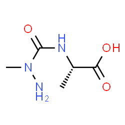 ChemSpider 2D Image | N-[(1-Methylhydrazino)carbonyl]-L-alanine | C5H11N3O3