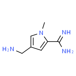 ChemSpider 2D Image | 4-(Aminomethyl)-1-methyl-1H-pyrrole-2-carboximidamide | C7H12N4