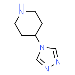 ChemSpider 2D Image | 4-(4H-1,2,4-Triazol-4-yl)piperidine | C7H12N4