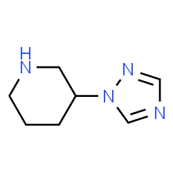 ChemSpider 2D Image | 3-(1H-1,2,4-Triazol-1-yl)piperidine | C7H12N4