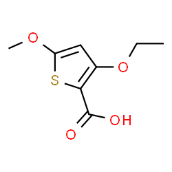 ChemSpider 2D Image | 3-Ethoxy-5-methoxy-2-thiophenecarboxylic acid | C8H10O4S