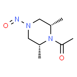 ChemSpider 2D Image | cis-1-nitroso-4-acetyl-3,5-dimethylpiperazine | C8H15N3O2