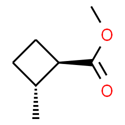 ChemSpider 2D Image | Methyl (1R,2R)-2-methylcyclobutanecarboxylate | C7H12O2