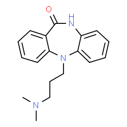 ChemSpider 2D Image | 5-[3-(Dimethylamino)propyl]-5,10-dihydro-11H-dibenzo[b,e][1,4]diazepin-11-one | C18H21N3O