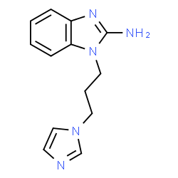 ChemSpider 2D Image | 1-[3-(1H-Imidazol-1-yl)propyl]-1H-benzimidazol-2-amine | C13H15N5