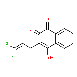 ChemSpider 2D Image | 3-(3,3-Dichloro-2-propen-1-yl)-4-hydroxy-1,2-naphthalenedione | C13H8Cl2O3