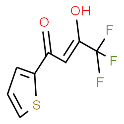 ChemSpider 2D Image | (2Z)-4,4,4-Trifluoro-3-hydroxy-1-(2-thienyl)-2-buten-1-one | C8H5F3O2S