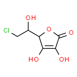 ChemSpider 2D Image | 5-(2-Chloro-1-hydroxyethyl)-3,4-dihydroxy-2(5H)-furanone | C6H7ClO5