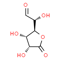 ChemSpider 2D Image | (2R)-[(2S,3S,4R)-3,4-Dihydroxy-5-oxotetrahydro-2-furanyl](hydroxy)acetaldehyde | C6H8O6