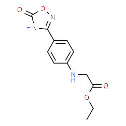 ChemSpider 2D Image | Ethyl N-[4-(5-oxo-2,5-dihydro-1,2,4-oxadiazol-3-yl)phenyl]glycinate | C12H13N3O4