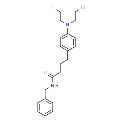 ChemSpider 2D Image | N-Benzyl-4-{4-[bis(2-chloroethyl)amino]phenyl}butanamide | C21H26Cl2N2O