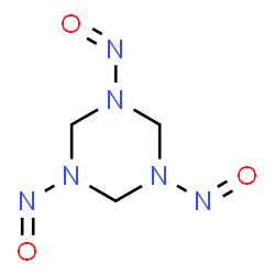 ChemSpider 2D Image | 1,3,5-Trinitroso-1,3,5-triazinane | C3H6N6O3