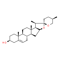 ChemSpider 2D Image | (3beta,20R,22S,25R)-Spirost-5-en-3-ol | C27H42O3