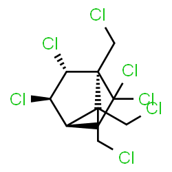 ChemSpider 2D Image | 2,2,5-endo,6-exo,8,9,10-Heptachlorobornane | C10H11Cl7