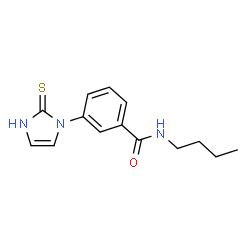 ChemSpider 2D Image | N-Butyl-3-(2-thioxo-2,3-dihydro-1H-imidazol-1-yl)benzamide | C14H17N3OS