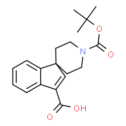 ChemSpider 2D Image | 1'-(tert-Butoxycarbonyl)spiro[indene-1,4'-piperidine]-3-carboxylic acid | C19H23NO4