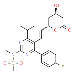 ChemSpider 2D Image | Rosuvastatin Lactone | C22H26FN3O5S