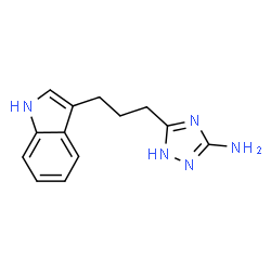 ChemSpider 2D Image | 5-[3-(1H-Indol-3-yl)propyl]-1H-1,2,4-triazol-3-amine | C13H15N5