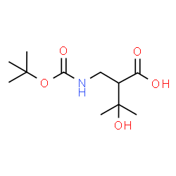 ChemSpider 2D Image | 2-{[(tert-Butoxycarbonyl)amino]methyl}-3-hydroxy-3-methylbutanoic acid | C11H21NO5