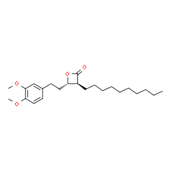 ChemSpider 2D Image | (3S,4S)-3-Decyl-4-[2-(3,4-dimethoxyphenyl)ethyl]-2-oxetanone | C23H36O4