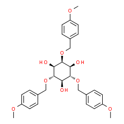 ChemSpider 2D Image | 2,4,6-Tris[(4-methoxybenzyl)oxy]-1,3,5-cyclohexanetriol | C30H36O9