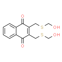 ChemSpider 2D Image | 2,3-Bis{[(hydroxymethyl)sulfanyl]methyl}-1,4-naphthoquinone | C14H14O4S2