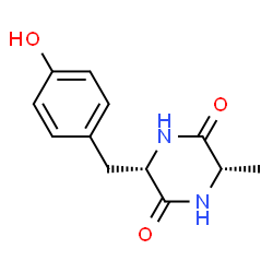 ChemSpider 2D Image | Cyclo(L-Ala-L-Tyr) | C12H14N2O3