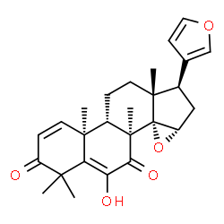 ChemSpider 2D Image | (8alpha,9beta,10alpha,15alpha,17beta)-17-(3-Furyl)-6-hydroxy-4,4,8-trimethyl-14,15-epoxyandrosta-1,5-diene-3,7-dione | C26H30O5