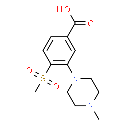 ChemSpider 2D Image | 4-METHANESULFONYL-3-(4-METHYLPIPERAZIN-1-YL)BENZOIC ACID | C13H18N2O4S