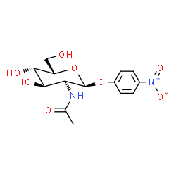 ChemSpider 2D Image | 4-Nitrophenyl 2-acetamido-2-deoxy-alpha-L-gulopyranoside | C14H18N2O8