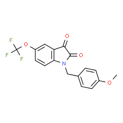 ChemSpider 2D Image | 1-(4-Methoxybenzyl)-5-(trifluoromethoxy)-1H-indole-2,3-dione | C17H12F3NO4