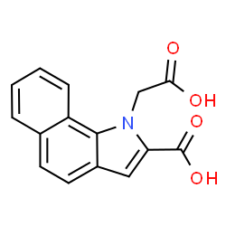 ChemSpider 2D Image | 1-(Carboxymethyl)-1H-benzo[g]indole-2-carboxylic acid | C15H11NO4