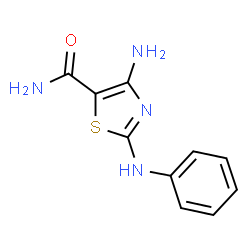 ChemSpider 2D Image | 4-Amino-2-anilino-1,3-thiazole-5-carboxamide | C10H10N4OS