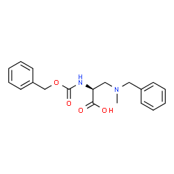 ChemSpider 2D Image | 3-[Benzyl(methyl)amino]-N-[(benzyloxy)carbonyl]-L-alanine | C19H22N2O4