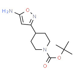 ChemSpider 2D Image | tert-Butyl 4-(5-aminoisoxazol-3-yl)piperidine-1-carboxylate | C13H21N3O3