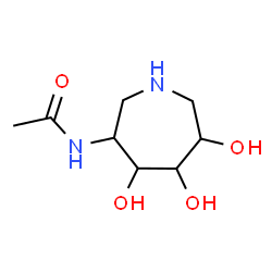 ChemSpider 2D Image | N-(4,5,6-Trihydroxy-3-azepanyl)acetamide | C8H16N2O4