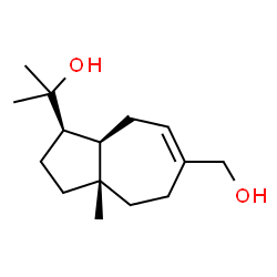 ChemSpider 2D Image | 2-[(1R,3aS,8aR)-6-(Hydroxymethyl)-3a-methyl-1,2,3,3a,4,5,8,8a-octahydro-1-azulenyl]-2-propanol | C15H26O2