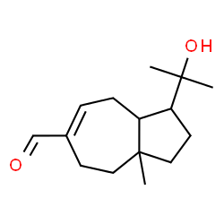 ChemSpider 2D Image | 1-(2-Hydroxy-2-propanyl)-3a-methyl-1,2,3,3a,4,5,8,8a-octahydro-6-azulenecarbaldehyde | C15H24O2