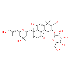 ChemSpider 2D Image | (24E)-1,7,20,26-Tetrahydroxy-9,10,14-trimethyl-11-oxo-16,23-epoxy-4,9-cyclo-9,10-secocholesta-5,24-dien-2-yl hexopyranoside | C36H56O12