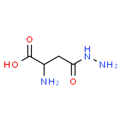 ChemSpider 2D Image | 2-Amino-4-hydrazino-4-oxobutanoic acid | C4H9N3O3